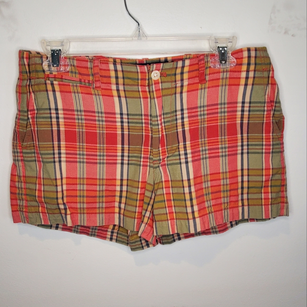 RALPH LAUREN- size 6 Plaid Print Preppy Shorts -  100% Cotton